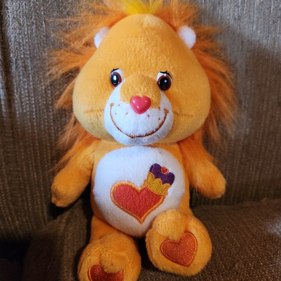2003 Brave Heart Lion Care Bear Cousin 8” Plush Stuffed Animal by Play Along - Picture 1 of 3